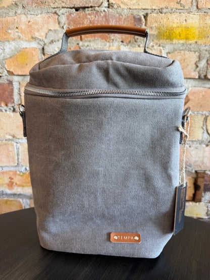 Insulated double wine bag - Slate Grey