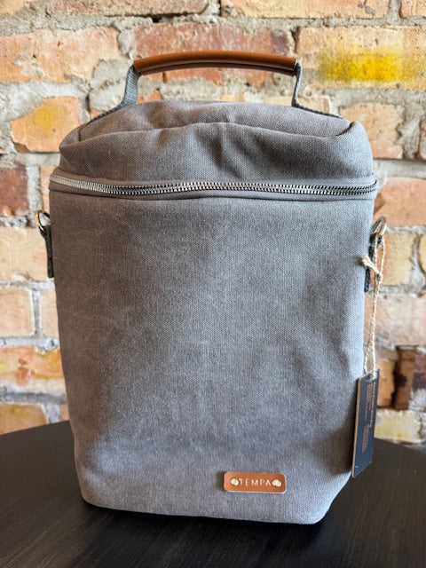 Insulated double wine bag - Slate Grey