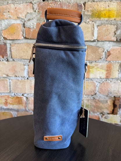 Insulated single wine bag - Navy