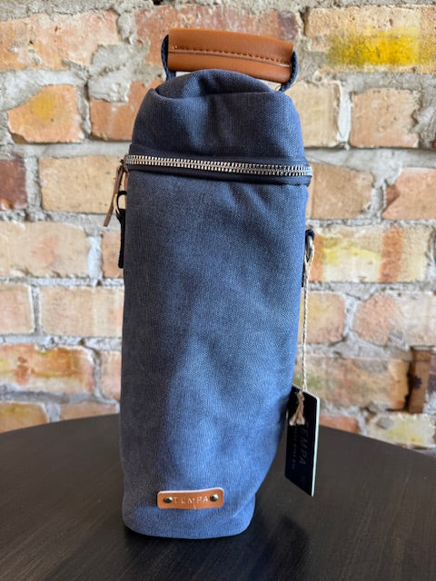 Insulated single wine bag - Navy