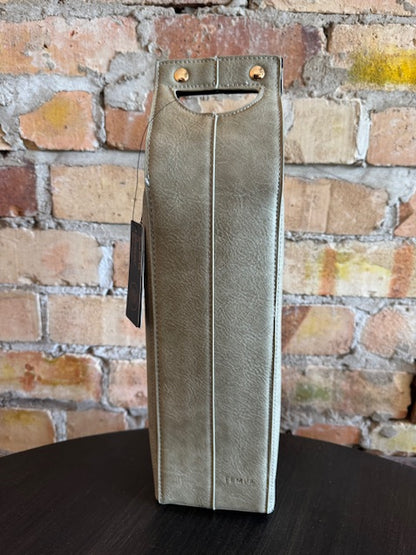 Insulated single wine bag - Sage