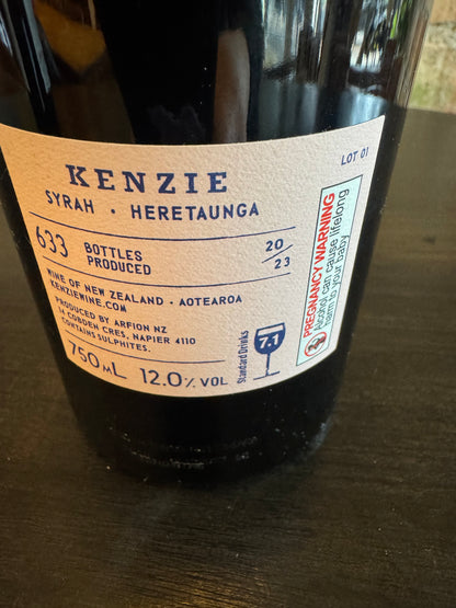 Kenzie 'Heretaunga' Syrah 2023, Hawke's Bay